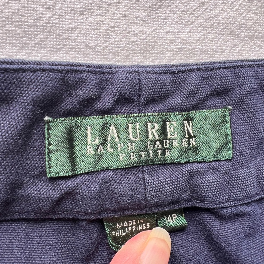 Ralph Lauren navy shorts size 14 petite - Picture 4 of 5